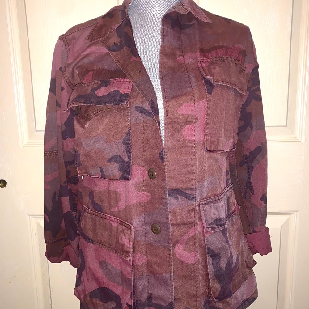 Urban Outfitters Red Camo Jacket